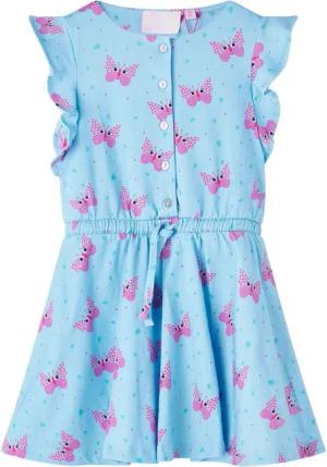 vidaXL Druckkleid Kinderkleid mit Knöpfen Ärmellos