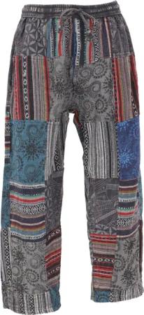 Guru-Shop Relaxhose Patchwork Yogahose, Goa Hose,