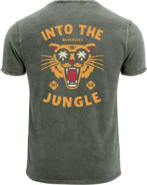 Neverless Print-Shirt Herren Vintage T-Shirt Backprint