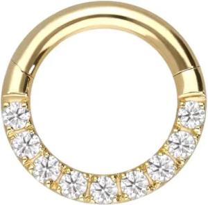 PIERCINGLINE Nasenpiercing 18 Karat Gold Segmentring