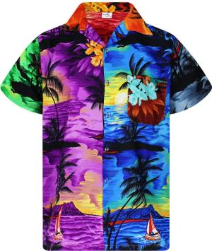 King Kameha Hawaiihemd Surf Übergrößen 7XL-12XL