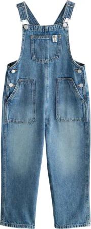 Next Jeanslatzhose Latzhose mit weitem Bein