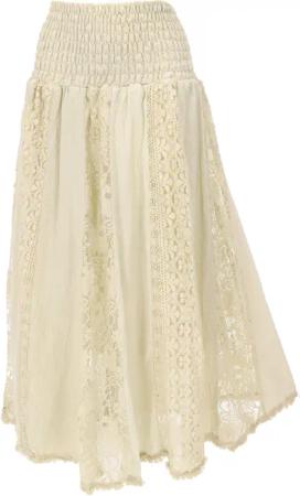 Guru-Shop Minirock Boho Spitzen Maxirock, Flamenco