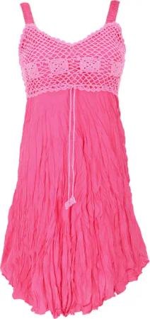 Guru-Shop Midikleid Boho Minikleid, Häkelkleid, Sommerkleid,..