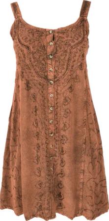 Guru-Shop Midikleid Besticktes indisches Minikleid Boho