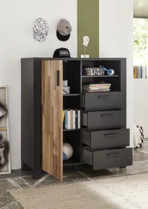Begabino Schubkastenkommode Dallas Hochkommode, Sideboard, Wäscheschrank,
