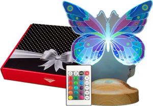 Geschenkelampe LED Nachttischlampe Schmetterling Butterfly Lampe