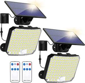 LMaxhome LED Solarleuchte Solarlampen Mit Fernbedienung&Bewegungsmelder