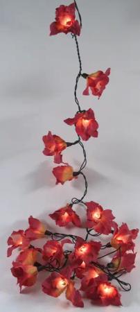 Guru-Shop LED-Lichterkette Lotus Blüten LED Lichterkette