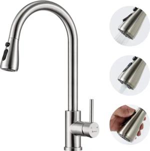 HOMELODY Spültischarmatur Hochdruck Wasserhahn Küche 360°