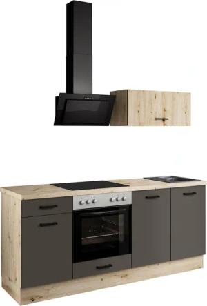 IMPULS KÜCHEN Küchenzeile ""Lissabon", Ausrichtung wählbar, Schubkästen mit Soft-Close,", (Set), vormontiert, wahlweise mit E-Geräten, mit Vollauszug, Breite 195 cm