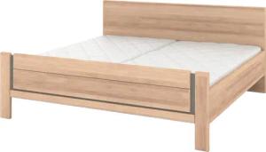Musterring Holzbett "Sorrent, Bettgestell, Bettrahmen, teilmassiv Eiche", (MADE IN GERMANY), Eiche teilmassiv, Liegehöhenverstellung, Stollenfußteil