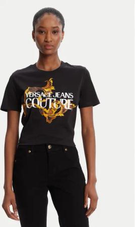 Versace Jeans Couture T-Shirt 79HAHE06 CJ00E Schwarz Regular Fit