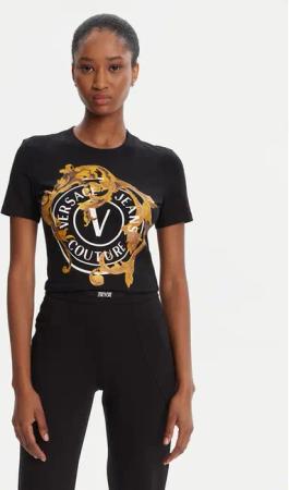 Versace Jeans Couture T-Shirt 79HAHE01 CJ02E Schwarz Regular Fit