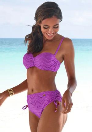 LASCANA Bügel-Bandeau-Bikini-Top Omara, mit Lochstickerei