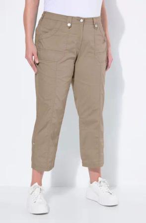 Ulla Popken Funktionshose 7/8-Cargohose Krempelriegel Komfortbund