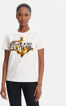 Versace Jeans Couture T-Shirt 79HAHE06 CJ00E Weiß Regular Fit