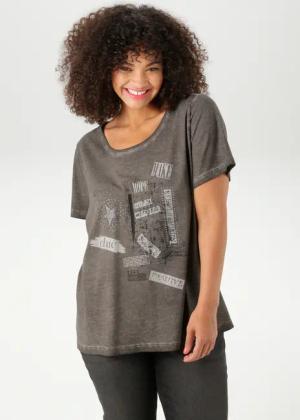 Aniston PLUS T-Shirt, mit edlem Druckmotiv - NEUE KOLLEKTION