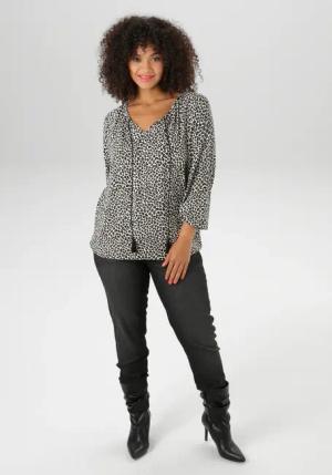 Aniston PLUS Langarmshirt, mit modischen Leoprint - NEUE KOLLEKTION