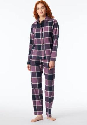 Pyjama lang Flanell beige nachtblau - Selected Premium Warming 40