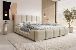 Compleo Polsterbett BUBBLE Boucle, Leistenlattenrost aus