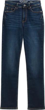TOM TAILOR Damen TTELVA STRAIGHT Jeans, blau, Uni, Gr. 27/30