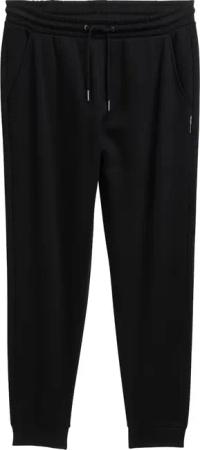 TOM TAILOR DENIM Herren Jogginghose mit Kordelzug, schwarz, Uni, Gr. XL
