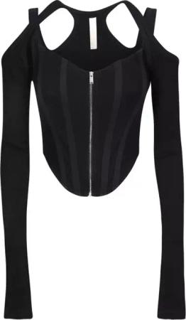 Dion Lee - Ribbed Accents Black Tops - Größe S - black