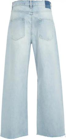 Golden Goose - Fringed Hem Wide Leg Destroyed Jeans - Größe 32 - blau