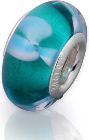 Unique Bead Unique Bead aus Glas mit 925 Silber Fassung BG0248
