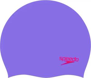 Speedo - Plain Moulded Silicone Junior Badekappe Kinder lila