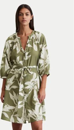 Marc O'Polo Hemdkleid 506 0915 21197 Grün Relaxed Fit