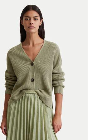 Marc O'Polo Strickjacke 506 6059 61069 Grün Relaxed Fit