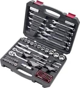 Kraftwerk Steckschlüssel-Satz, Basic, 1/4"+1/2", 80-tlg.