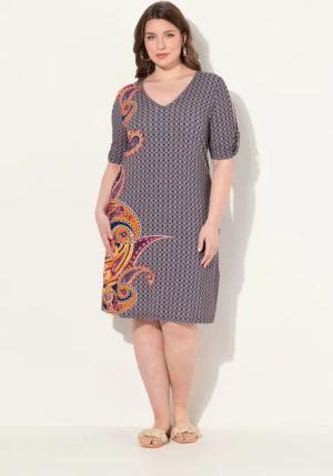 Ulla Popken Midikleid Strandkleid Paisley A-Linie