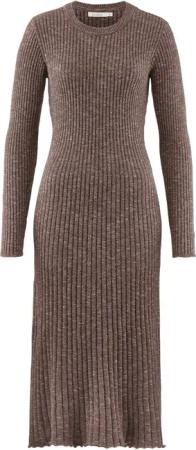 Hessnatur Strickkleid Strickkleid Midi Slim (1-tlg)