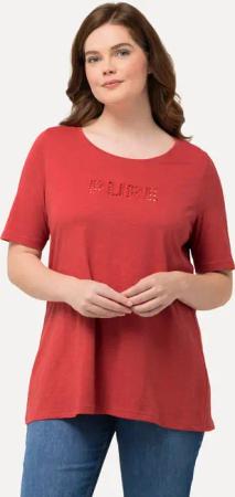 Ulla Popken T-Shirt T-Shirt PURE-Stickerei Rundhals