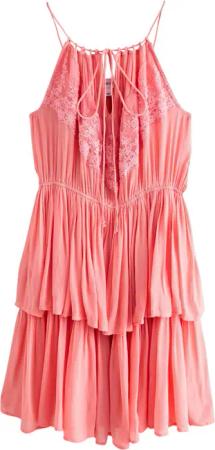 Next Minikleid Besticktes, gestuftes Minikleid (1-tlg)