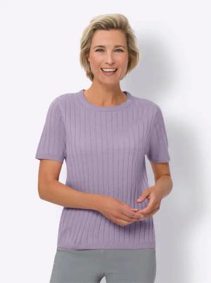 Sieh an! Strickpullover Kurzarmpullover