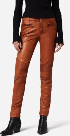 RICANO Lederhose Donna Lederhose mit Biker-Elementen