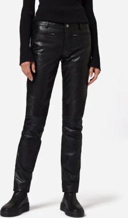 RICANO Lederhose Donna Lederhose mit Biker-Elementen