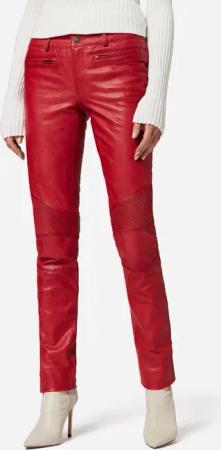 RICANO Lederhose Donna Lederhose mit Biker-Elementen