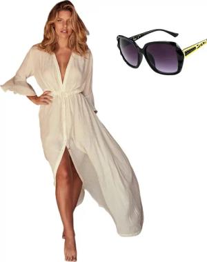 RWEUOQ Strandkleid Strandkleid Damen Tunika mit