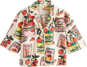 Next Kurzarmbluse Sommershirt mit Leinenanteil (1-tlg)