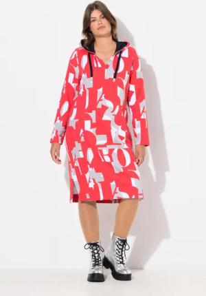 Laurasøn Midikleid Sweatkleid mit grafischen Druck