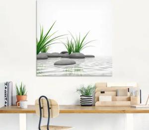 Artland Glasbild 3D Steine, Zen (1