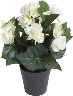 Kunstblume Begonienbusch mit 7 Stielen, Botanic-Haus,