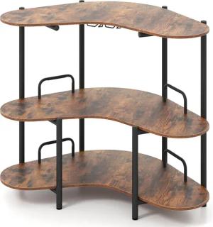 COSTWAY Bartisch, Küche, 3 Ebenen Hausbar,