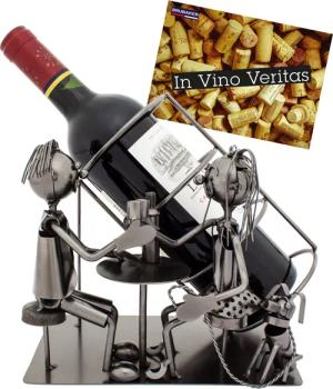 BRUBAKER Weinflaschenhalter Paar mit Hund Weinhalter,