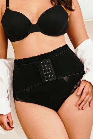 High-Waist Shapewear-Slip in Schwarz